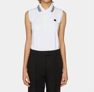 NEW TILLEY sleeveless polo shirt in white